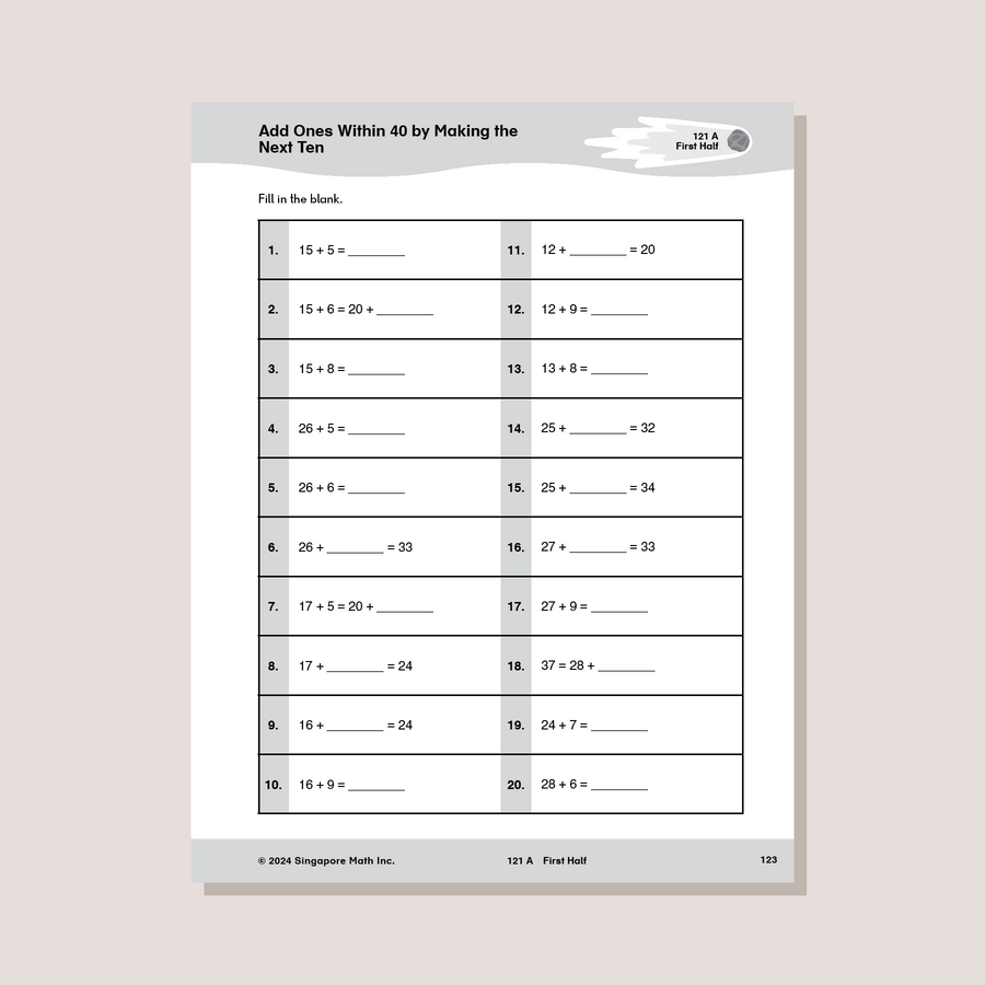 Singapore Math® Sprints 1